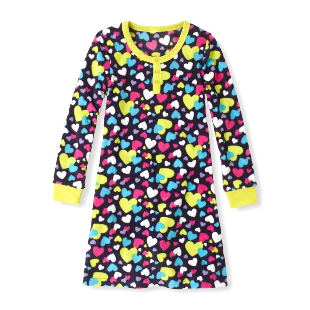 The Children's Place Girls Fleece Night Gown PJ Set Flame Resistant Slee… - Picture 5 of 5
